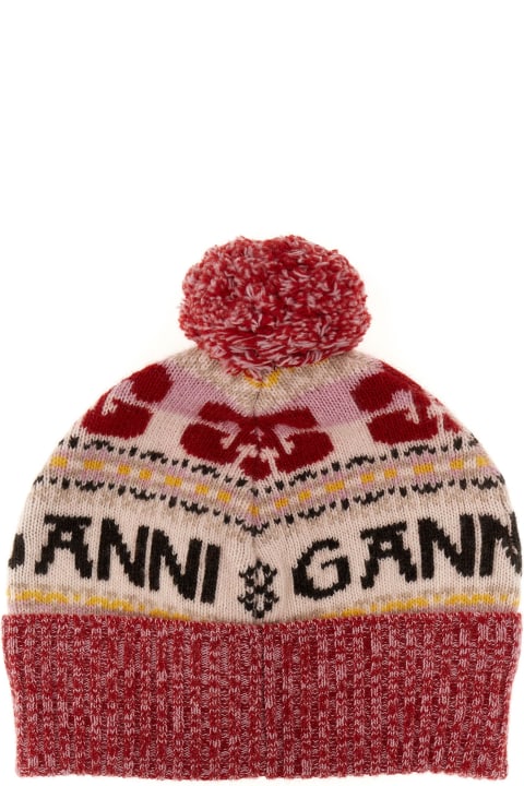 Hats for Women Ganni Intarsia Beanie