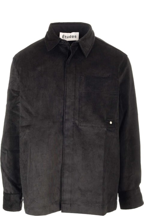 Études for Men Études Black Corduroy Shirt