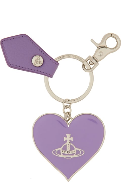 Keyrings for Women Vivienne Westwood "mirror Heart Orb" Keychain