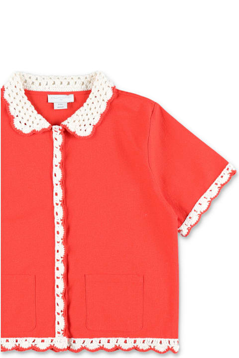 Fashion for Women Stella McCartney Kids Stella Mccartney Kids Organic Cotton Crochet Trim Top