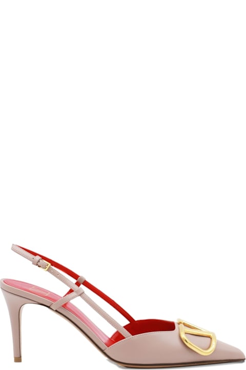 Valentino Garavani Vlogo Signature Leather Slingback Pumps