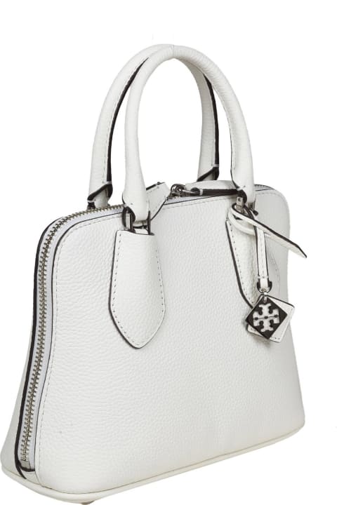 Tory Burch Totes for Women Tory Burch Mini Trunk Bag In White Leather