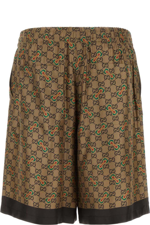 Gucci Pants for Men Gucci Printed Twill Bermuda Shorts