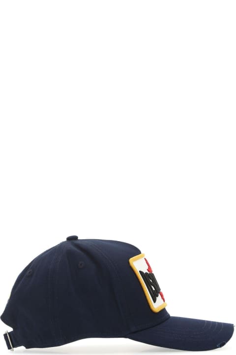 メンズ Dsquared2の帽子 Dsquared2 Midnight Blue Cotton Baseball Cap