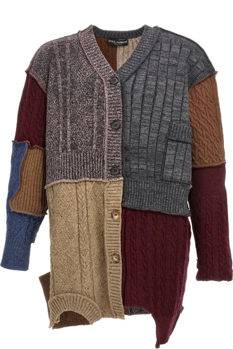 Sweaters for Men Dolce & Gabbana Patchwork Cardigan