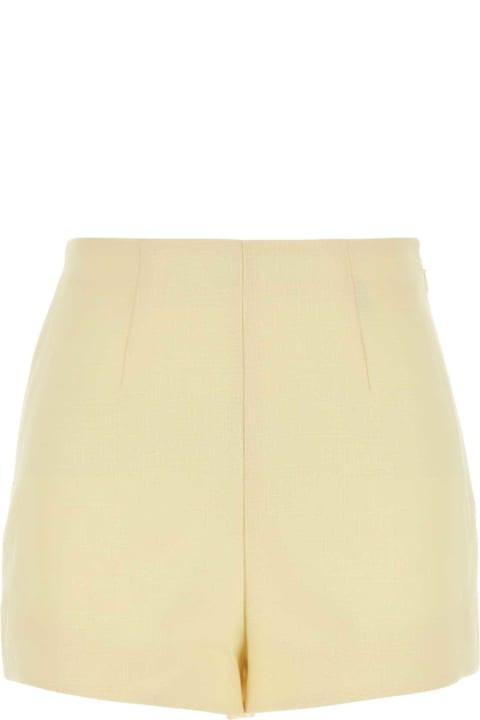 Ami Alexandre Mattiussi for Kids Ami Alexandre Mattiussi Pastel Yellow Wool Shorts