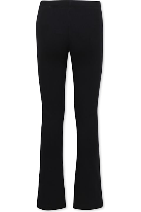 Off-White Bottoms for Girls Off-White Black Leggings For Girl With Logo