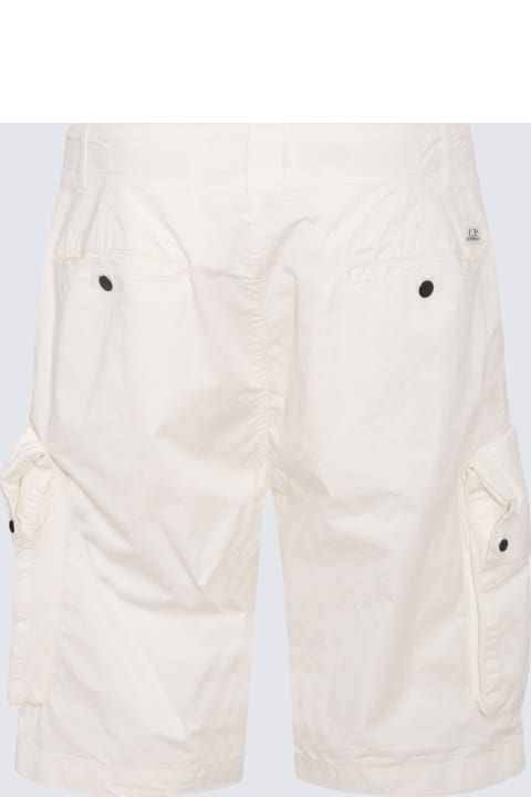 C.P. Company Pants for Men C.P. Company Gauze White Cotton Cargo Shorts