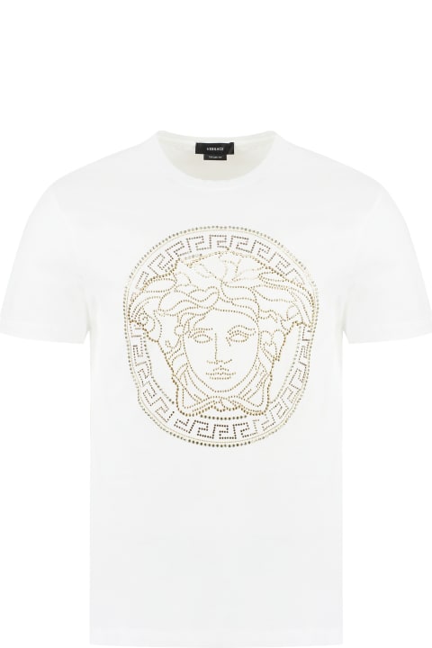 Versace Sale for Men Versace Medusa Detail Cotton T-shirt