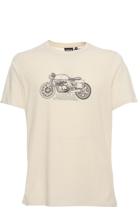 Fashion for Men Barbour Beige Printed T-shirt