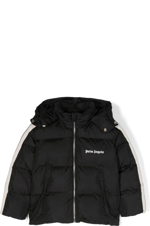 Palm Angels Topwear for Girls Palm Angels Palm Angels Coats Black
