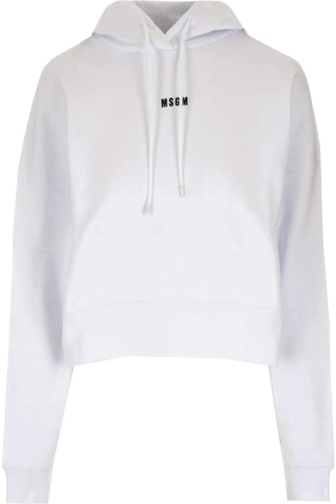 أدوات منزلية MSGM Logo Printed Hoodie