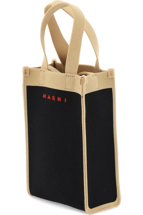 Shoulder Bags for Men Marni Two-tone Jacquard Mini Crossbody Bag