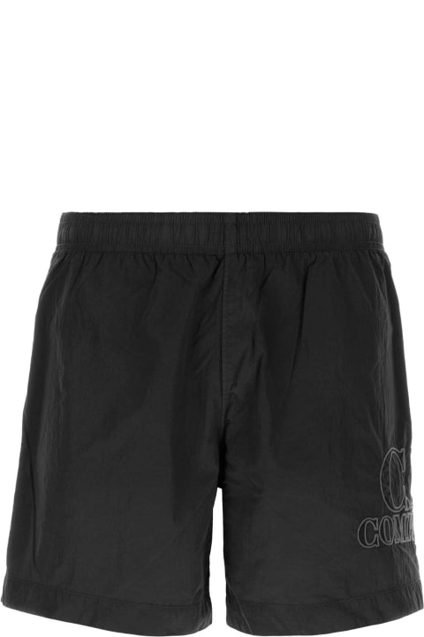 C.P. Company Swimwear for Men C.P. Company Black Nylon Swimming Shorts
