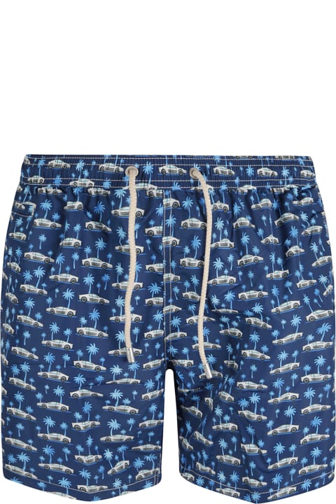 MC2 Saint Barth Pants for Men MC2 Saint Barth Car Printed Swim Shorts