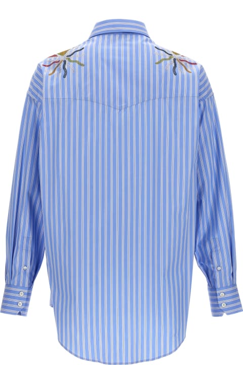 Bluemarble Clothing for Men Bluemarble 'rhinestoned Stardust Stripe' Shirt