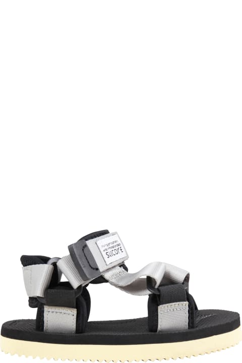 Gray "depa" Sandals For Kids With Logo