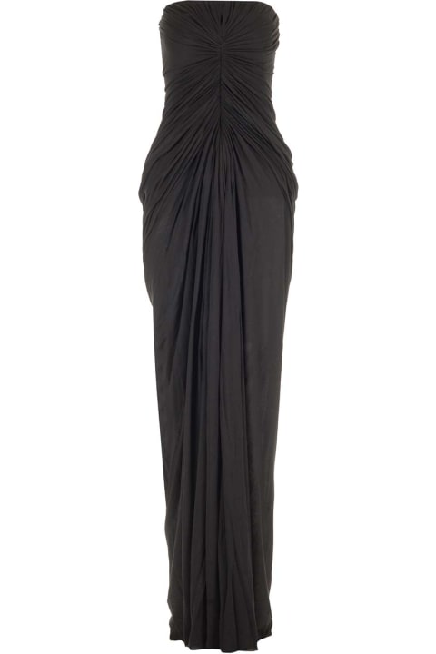 Fashion for Women Rick Owens Long Draped Bustier Dress
