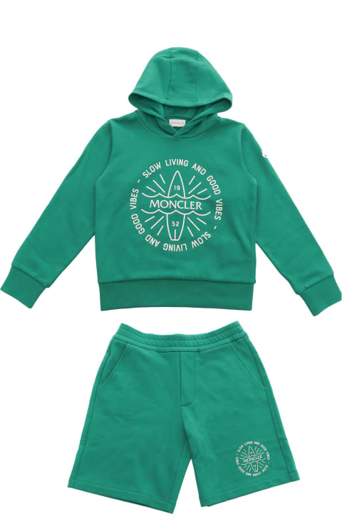 Moncler Jumpsuits for Boys Moncler Green Sports Suit