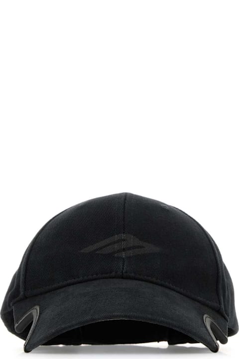 Balenciaga Hats for Women Balenciaga Black Drill 3b Stencil Baseball Cap