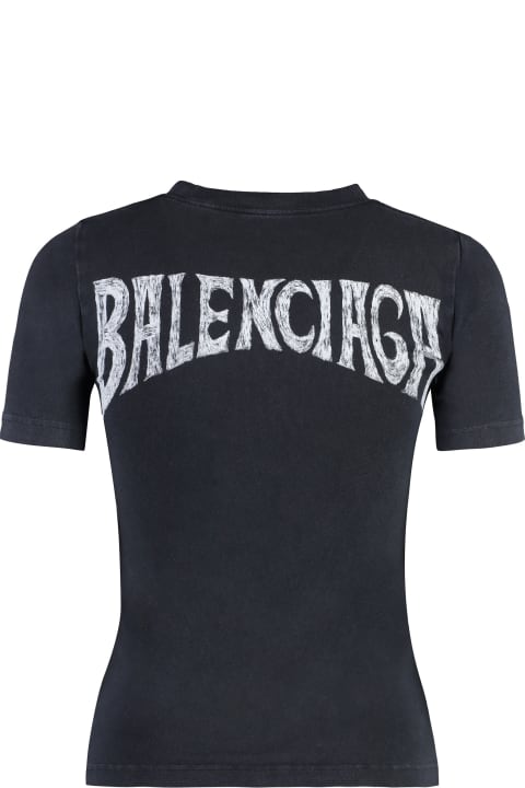 Balenciaga Sale for Women Balenciaga Printed Cotton T-shirt