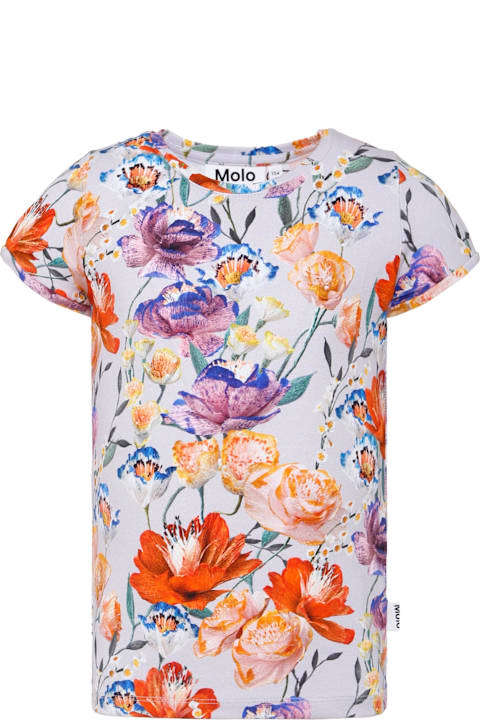 Homeware Molo Multicolor T-shirt For Girl With Floral Print