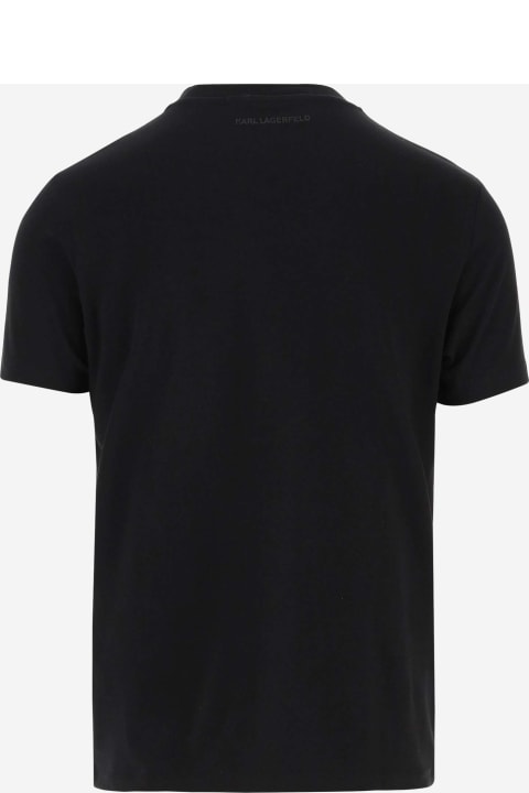 メンズ Karl Lagerfeldのトップス Karl Lagerfeld Stretch Cotton T-shirt With Logo