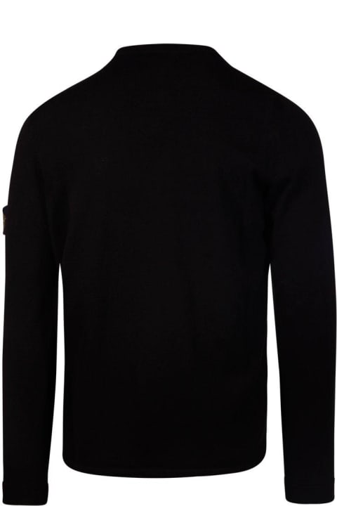 Clothing for Men Stone Island Compass Patch Crewneck Knitted Jumper