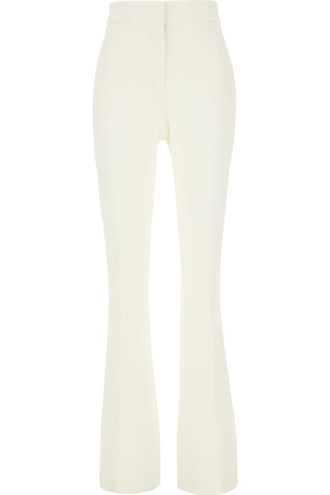 Genny سراويل طويلة وقصيرة لـ السيدات Genny Ivory Stretch Polyester Blend Pants