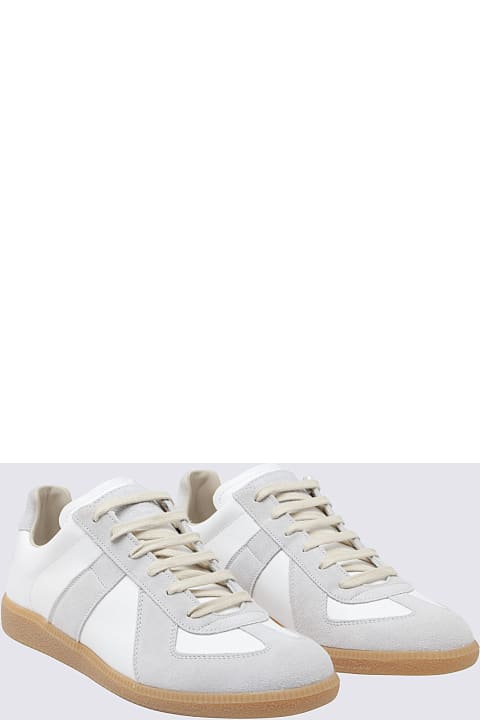 Homeware Maison Margiela White And Grey Leather Replica Sneakers