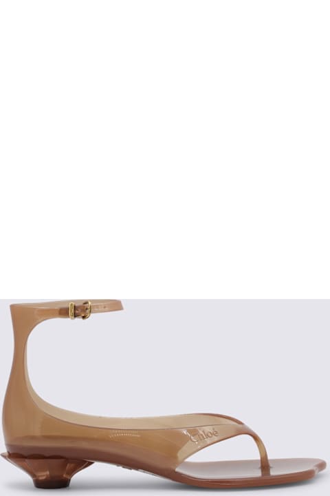 Chloé Brown Leather Sandals