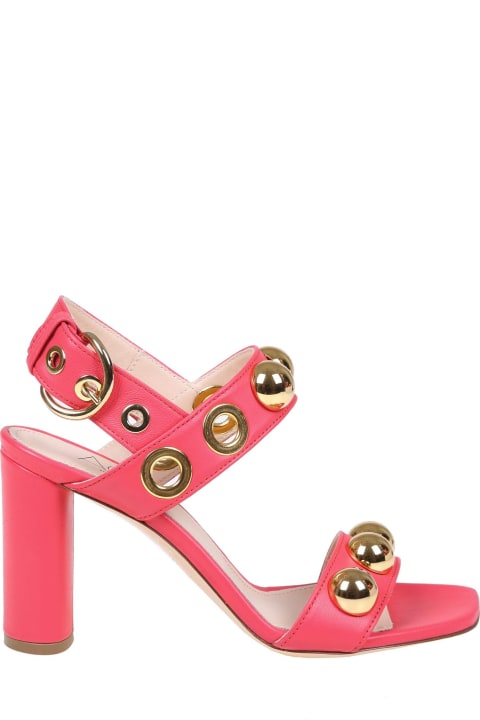 Sandal With Coral Color Studs