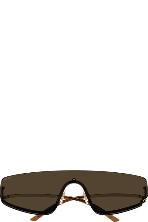 Eyewear for Women Gucci Eyewear Gg1561s Linea Fashion 002 Gold Brown Sunglasses