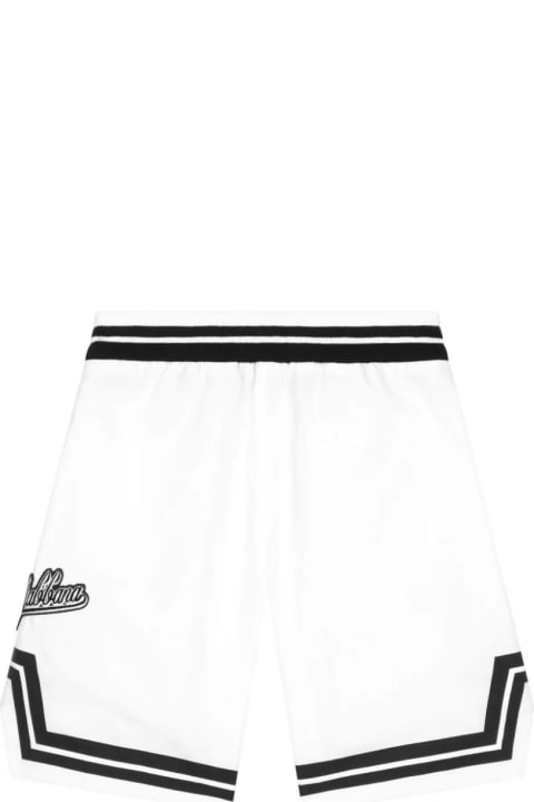 Dolce & Gabbana for Boys Dolce & Gabbana White Shorts With Patch Decorations