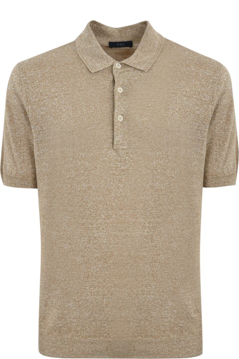 Fay for Men Fay Linen And Cotton Polo
