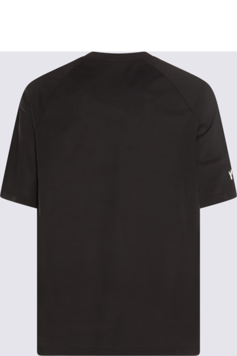 Y-3 Topwear for Women Y-3 Black And Grey Cotton T-shirt
