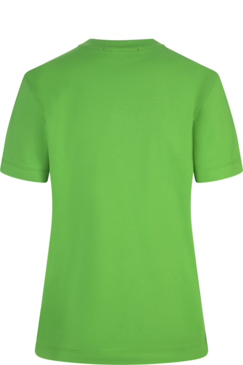 MSGM for Women MSGM Green T-shirt With Micro Logo