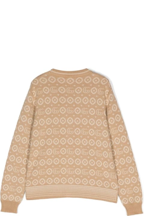 Gucci Sweaters & Sweatshirts for Boys Gucci Beige Cotton Cardigan