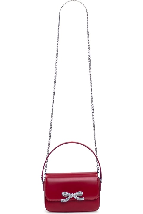 Bags for Women self-portrait Burgundy Leather Handbag