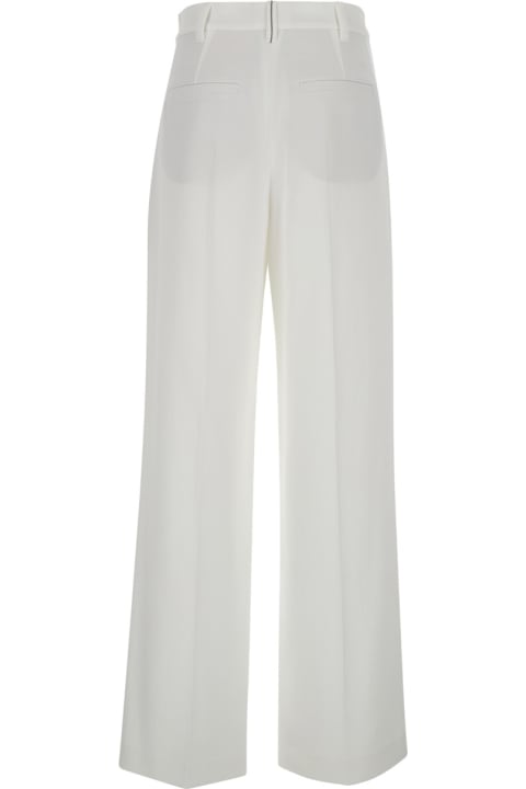 Pants & Shorts for Women Brunello Cucinelli White Tailored Trousers In Cotton Woman
