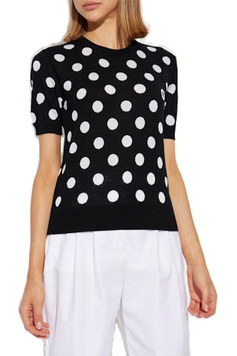 Dolce & Gabbana Topwear for Women Dolce & Gabbana Polka-dot Inlay Knitted Tank Top