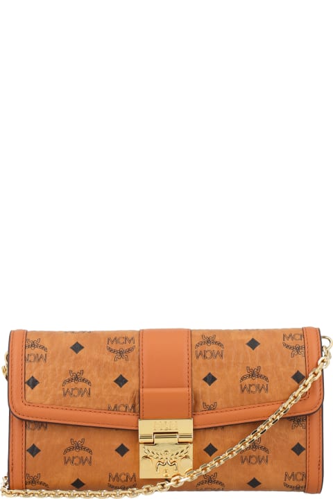MCM Wallets for Women MCM Tracy Chain Wallet In Visetos Monogram