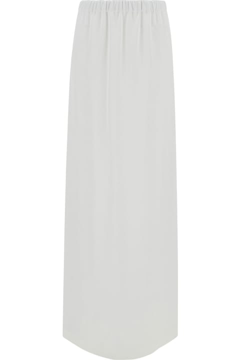Fabiana Filippi for Women Fabiana Filippi Long White Skirt With Split And Elastic Waistband In Viscose Woman