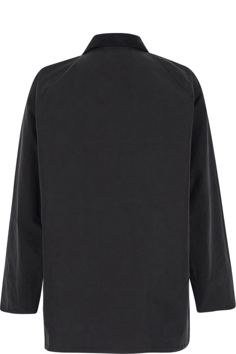 Dunst Coats & Jackets for Men Dunst 'hunting' Black Jacket With Classic Collar And Adjustable Belt In Cotton Blend Man