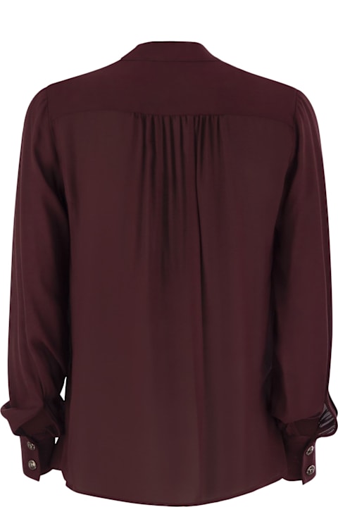 Elisabetta Franchi Topwear for Women Elisabetta Franchi Georgette Blouse With Striped Pattern