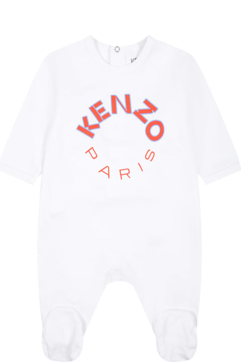 Kenzo Kids Clothing for Baby Girls Kenzo Kids Multicolor Babygrows Set For Baby Boy With Logo