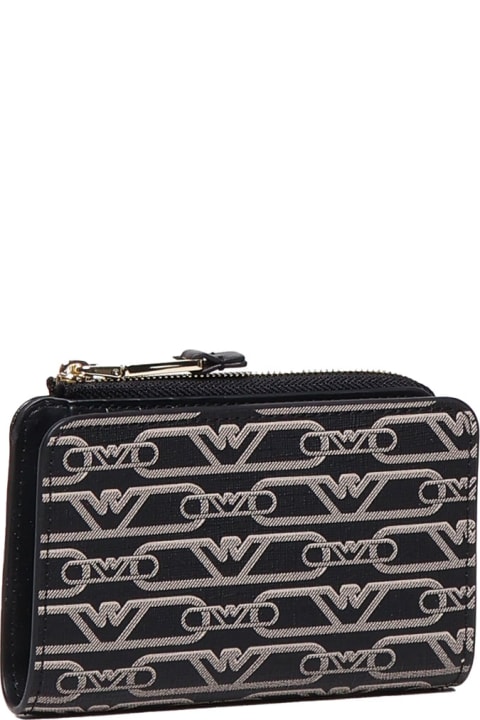 Homeware Emporio Armani Wallet With Zip In Fabric With Jacquard Logo