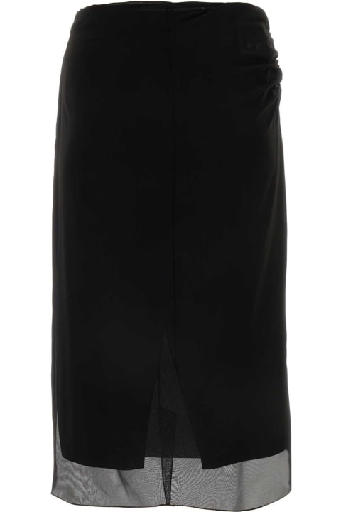 Prada for Women Prada Black Georgette Skirt