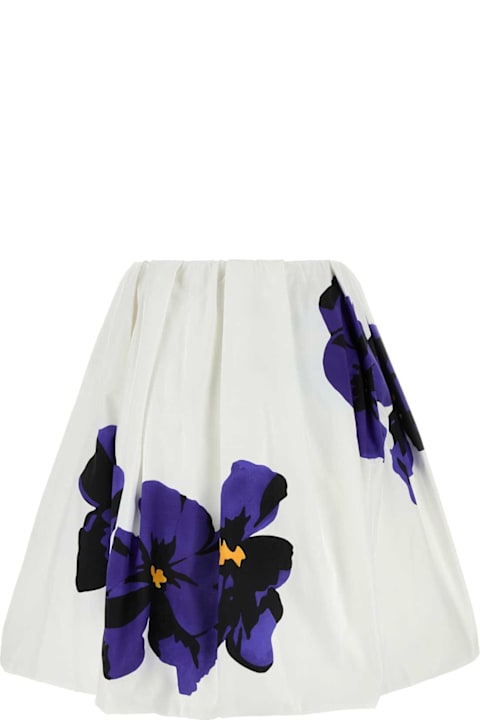 Miu Miu Skirts for Women Miu Miu White Poplin Skirt