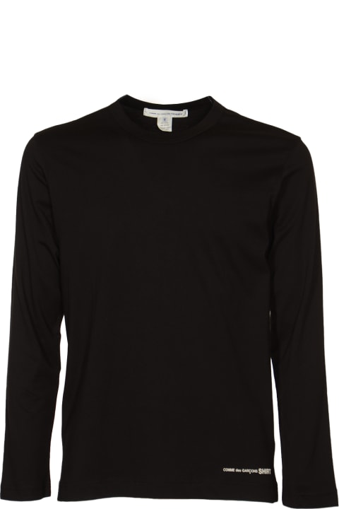 Topwear for Men Comme des Garçons Logo Detail Round Neck Long-sleeve T-shirt